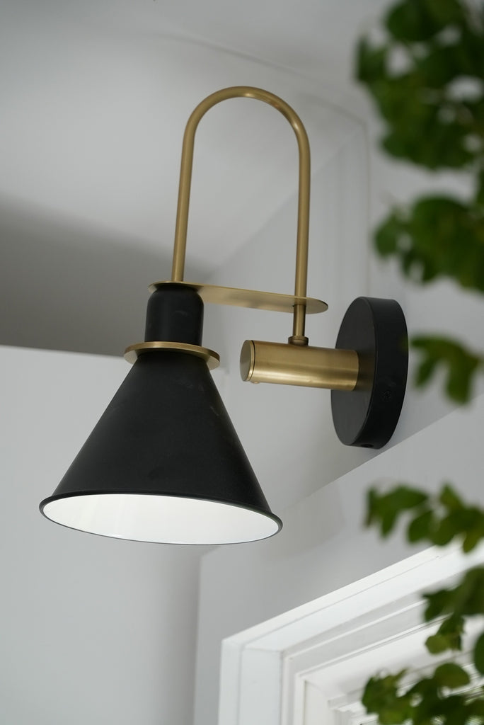 Medford 1 Light Matte Black Sconce Wall Sconce Crystorama