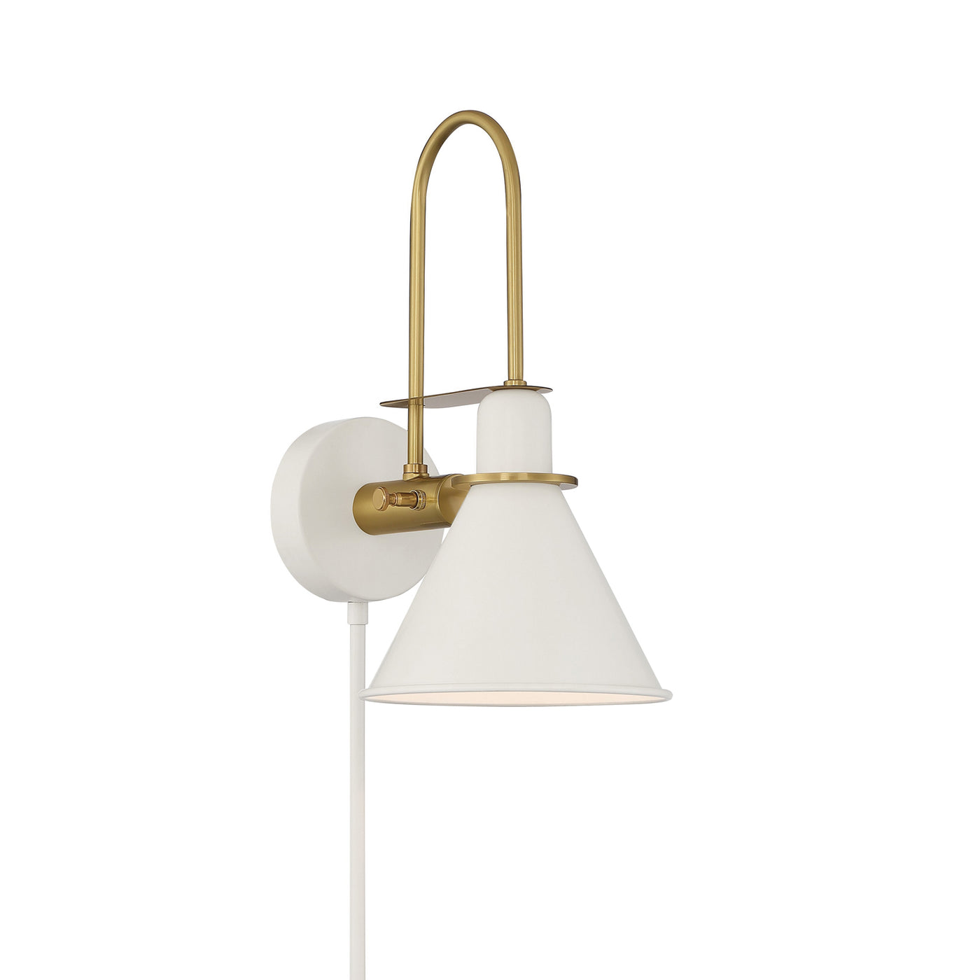 Medford 1 Light White Sconce Wall Sconce Crystorama