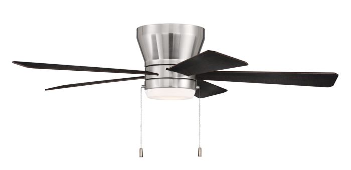 52" Merit in Brushed Polished Nickel w/ Black Walnut/Grey Walnut Blades Ceiling Fan CRAFTMADE