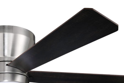 52" Merit in Brushed Polished Nickel w/ Black Walnut/Grey Walnut Blades Ceiling Fan CRAFTMADE