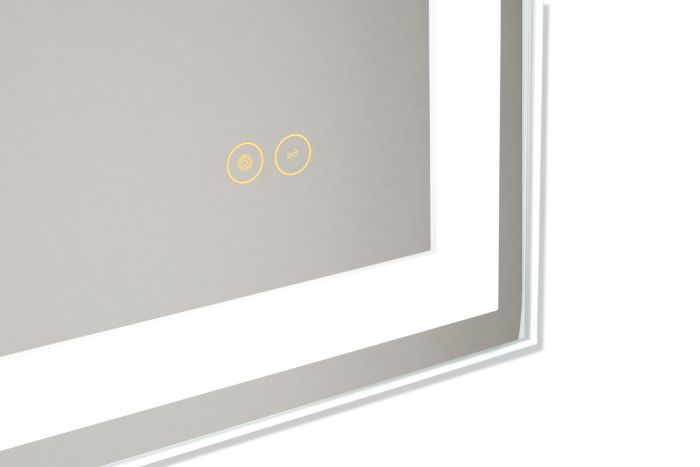 ##Antique Hardware## 30" x 30" x 1.9" Square LED Mirror, defogger & dimmer, 3000K/4000K/5000K