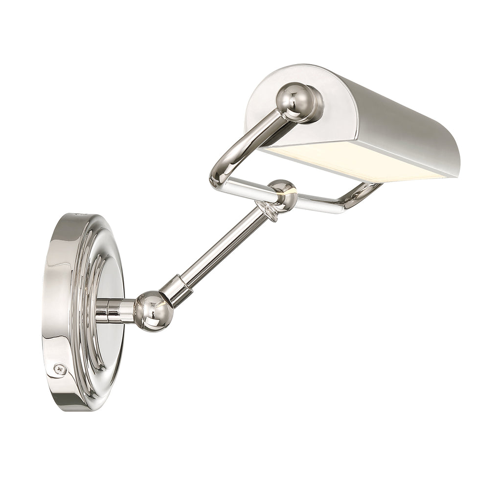 Miller Integrated LED Polished Nickel Sconce Wall Sconce Crystorama