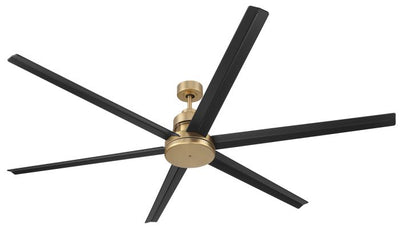 72" Mondo in Satin Brass w/ Flat Black Blades Ceiling Fan CRAFTMADE