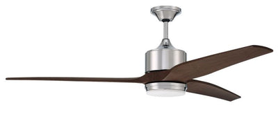 60" Mobi  in Chrome w/ Walnut Blades Ceiling Fan CRAFTMADE