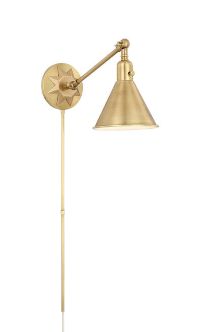 Morgan 1 Light Aged Brass Task Sconce Wall Sconce Crystorama