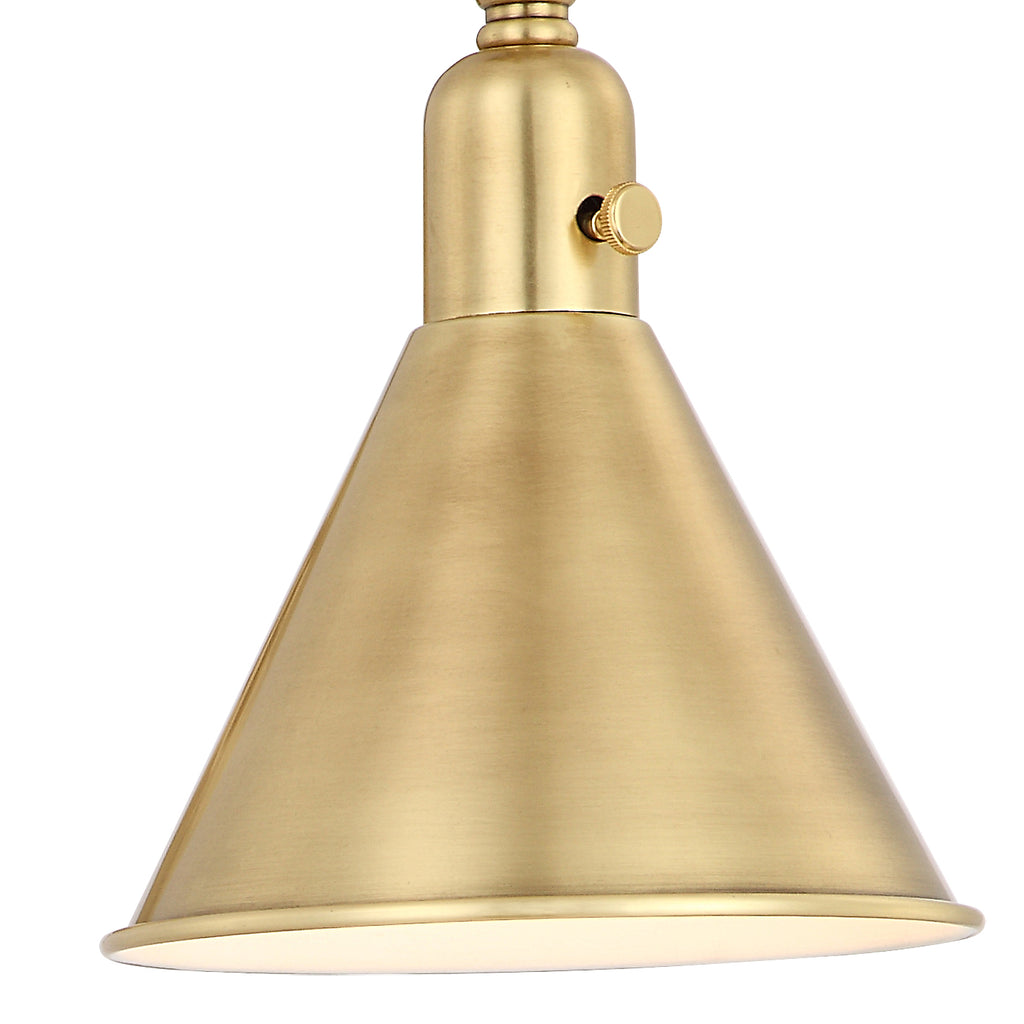 Morgan 1 Light Aged Brass Task Sconce Wall Sconce Crystorama