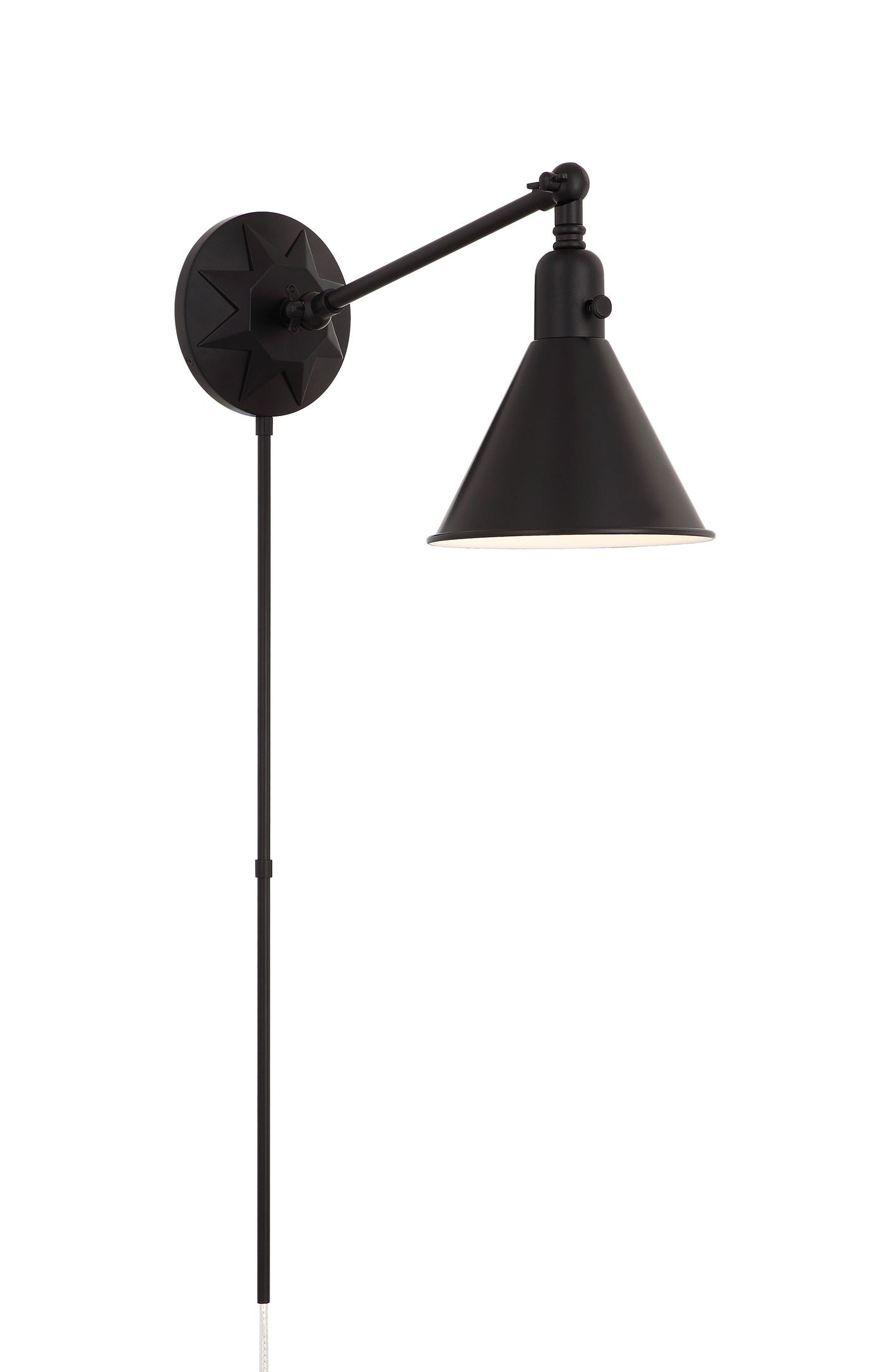 Morgan 1 Light Matte Black Task Sconce Wall Sconce Crystorama