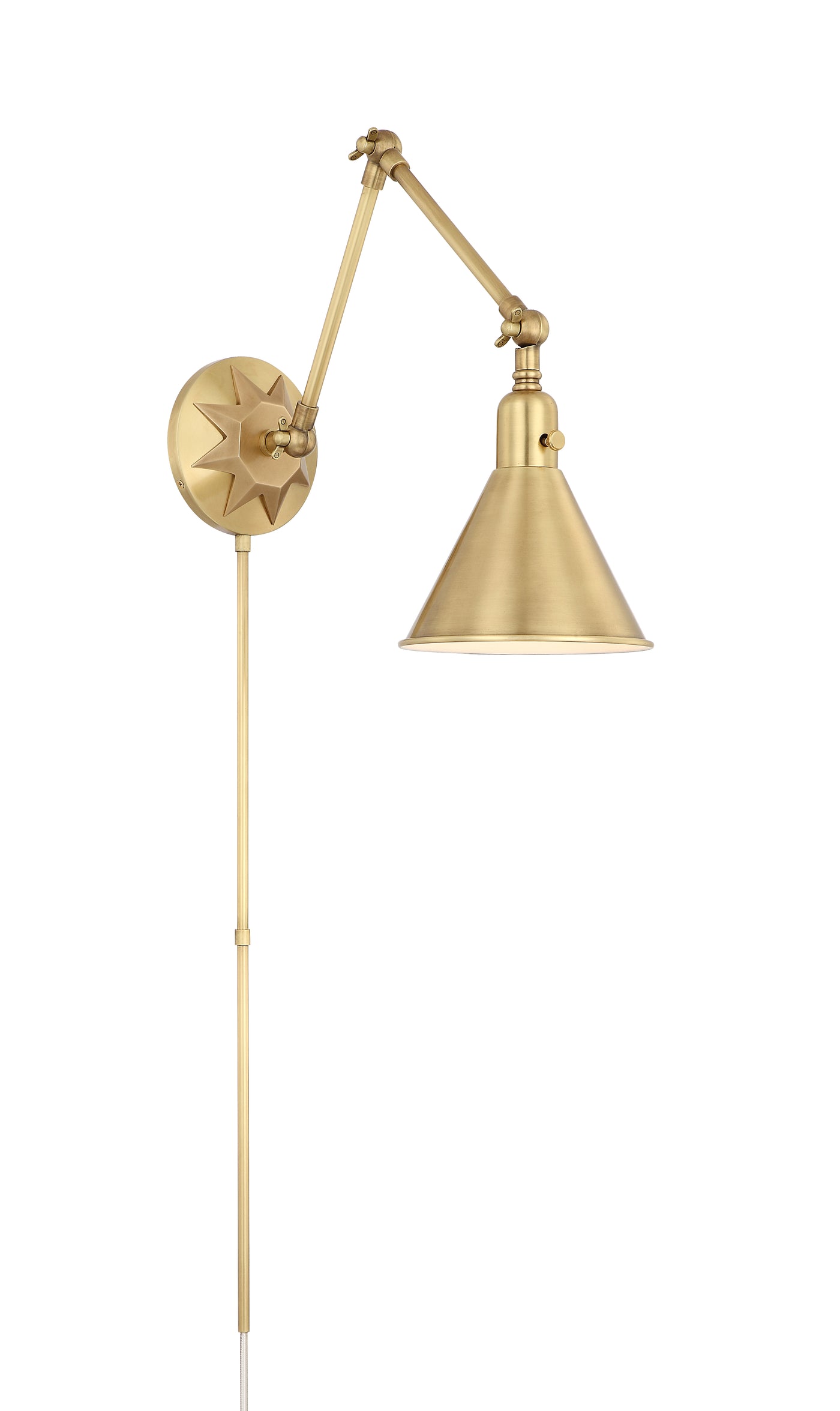 Morgan 1 Light Aged Brass Task Sconce Wall Sconce Crystorama