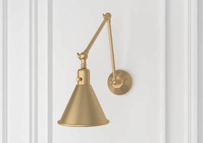 Morgan 1 Light Aged Brass Task Sconce Wall Sconce Crystorama