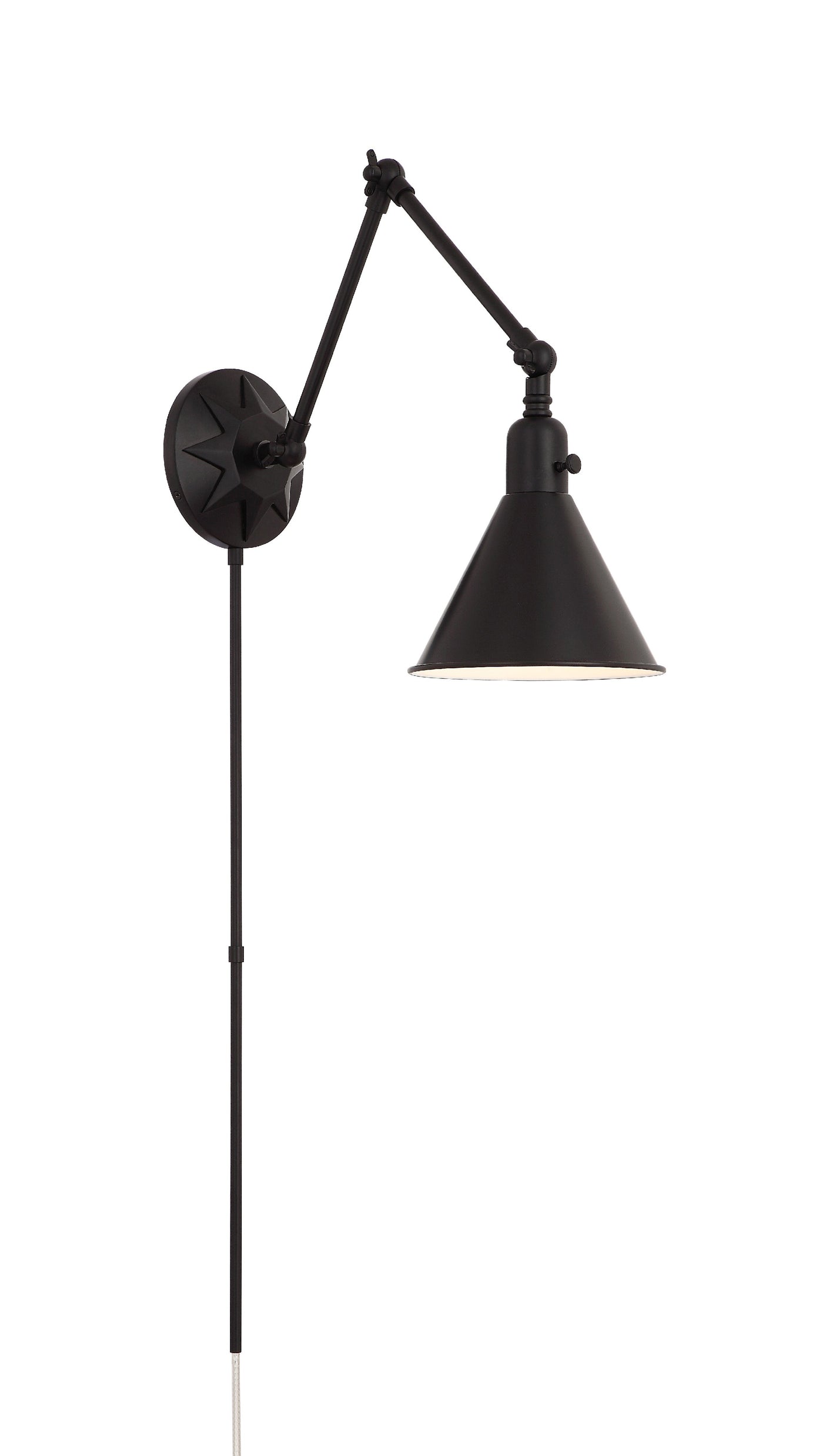 Morgan 1 Light Matte Black Task Sconce Wall Sconce Crystorama