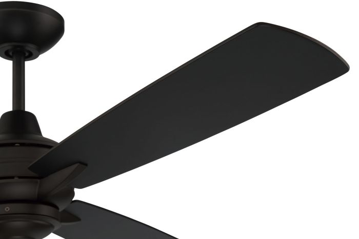 52" Moto Indoor/Outdoor (Damp) in Flat Black w/ Flat Black/Greywood Blades Ceiling Fan CRAFTMADE