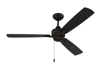 52" Moto Indoor/Outdoor (Damp) in Flat Black w/ Flat Black/Greywood Blades Ceiling Fan CRAFTMADE