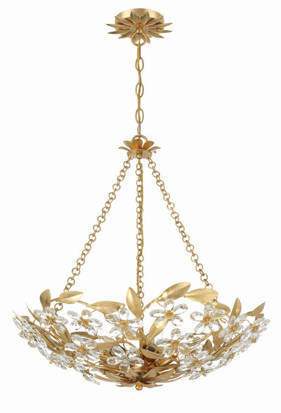 Marselle 6 Light Antique Gold Chandelier Chandelier Crystorama