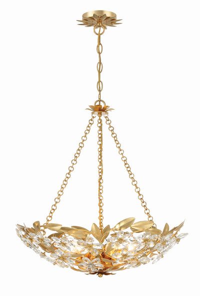 Marselle 6 Light Antique Gold Chandelier Chandelier Crystorama