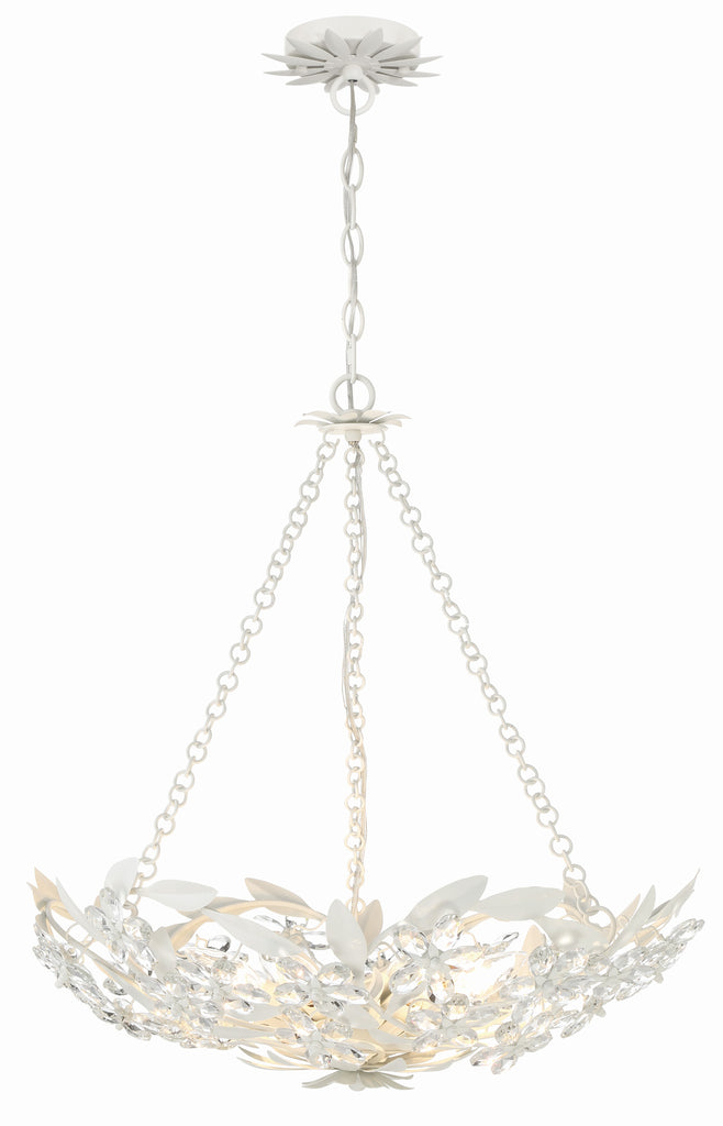 Marselle 6 Light Matte White Chandelier Chandelier Crystorama