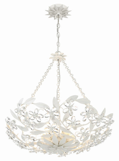 Marselle 6 Light Matte White Chandelier Chandelier Crystorama