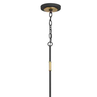 Niles 4 Light Black Forged + Modern Gold Chandelier Chandelier Crystorama