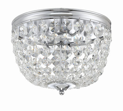 Nola 2 Light Polished Chrome Flush Mount Semi Flush Crystorama