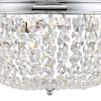 Nola 3 Light Polished Chrome Flush Mount Semi Flush Crystorama