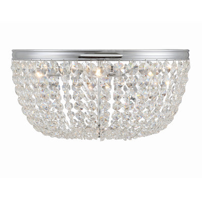 Nola 5 Light Polished Chrome Flush Mount Semi Flush Crystorama