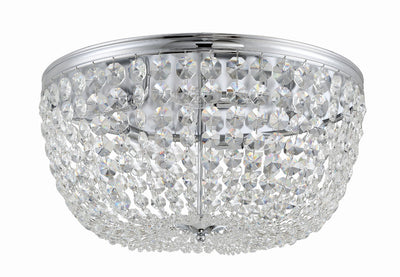 Nola 5 Light Polished Chrome Flush Mount Semi Flush Crystorama