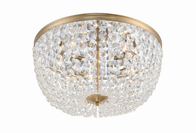 Nola 5 Light Vibrant Gold Flush Mount Semi Flush Crystorama