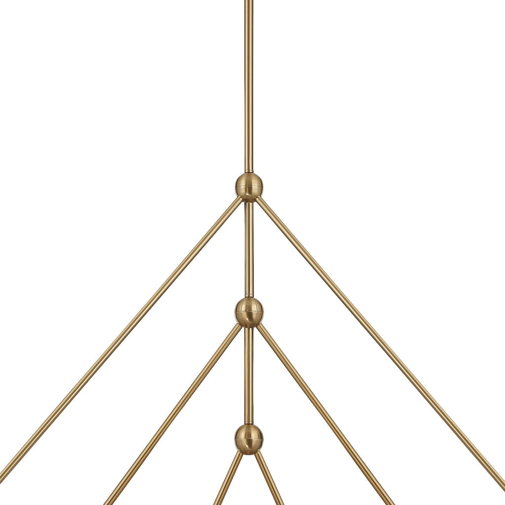 Omni 6 Light Aged Brass Chandelier Chandelier Crystorama