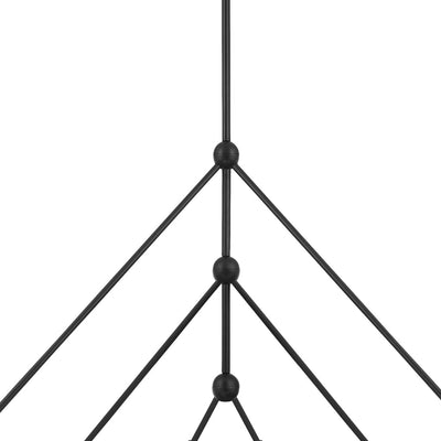 Omni 6 Light Matte Black Chandelier Chandelier Crystorama