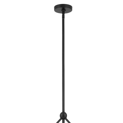 Omni 6 Light Matte Black Chandelier Chandelier Crystorama