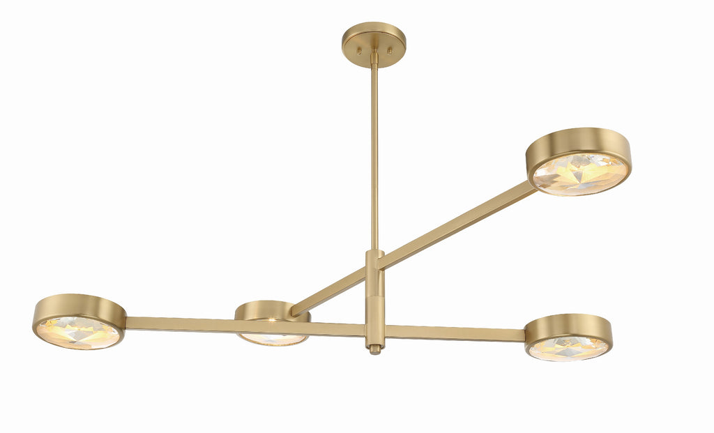 Orson 4 Light Modern Gold Chandelier Chandelier Crystorama