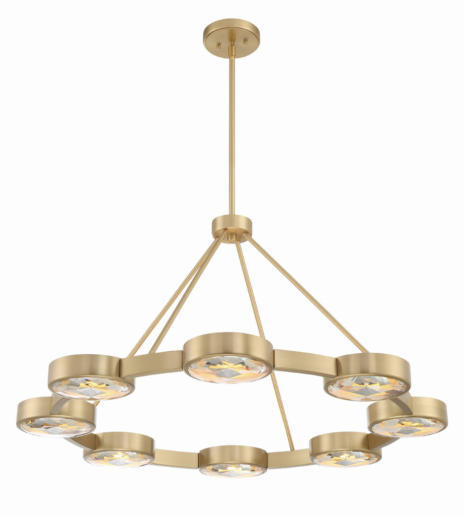 Orson 8 Light Modern Gold Chandelier Chandelier Crystorama