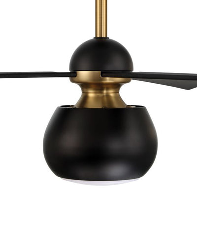 60" Otto in Flat Black/Satin Brass w/ Flat Black Blades Ceiling Fan CRAFTMADE