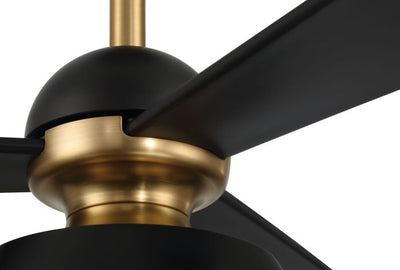 60" Otto in Flat Black/Satin Brass w/ Flat Black Blades Ceiling Fan CRAFTMADE