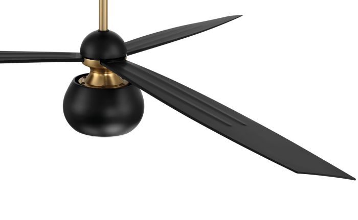 60" Otto in Flat Black/Satin Brass w/ Flat Black Blades Ceiling Fan CRAFTMADE