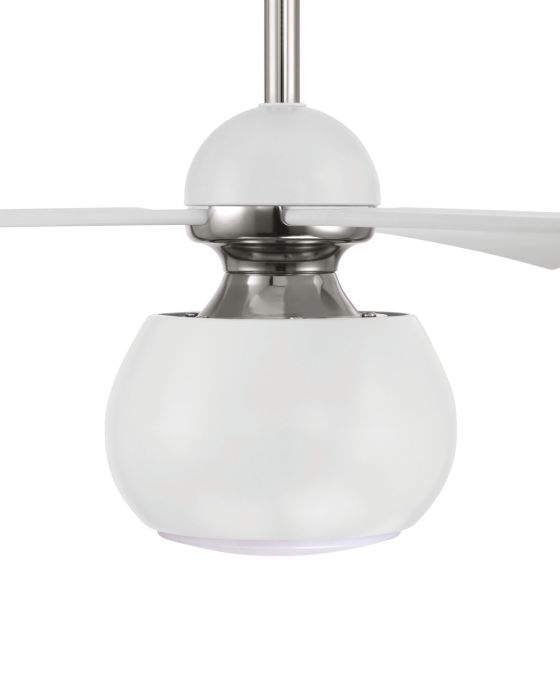 60" Otto in White/Polished Nickel w/ White Blades Ceiling Fan CRAFTMADE