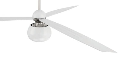 60" Otto in White/Polished Nickel w/ White Blades Ceiling Fan CRAFTMADE