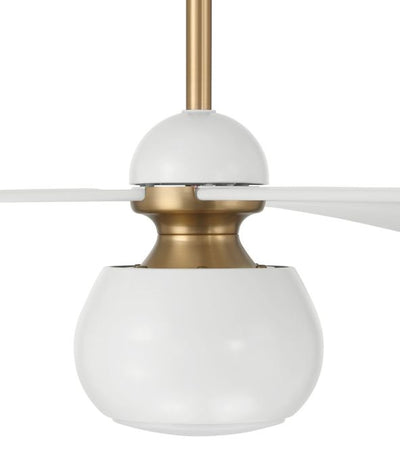 60" Otto in White/Satin Brass w/ White Blades Ceiling Fan CRAFTMADE