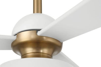 60" Otto in White/Satin Brass w/ White Blades Ceiling Fan CRAFTMADE