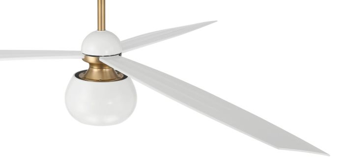 60" Otto in White/Satin Brass w/ White Blades Ceiling Fan CRAFTMADE