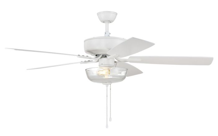 52" Pro Plus 101 in White w/ White/Washed Oak Blades Ceiling Fan CRAFTMADE