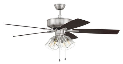 52" Pro Plus 104 in Brushed Polished Nickel w/ Driftwood/Grey Walnut Blades Ceiling Fan CRAFTMADE