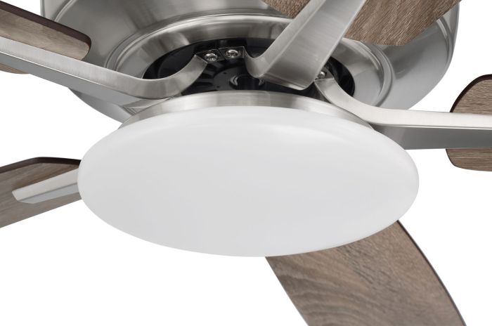 52" Pro Plus 112 in Brushed Polished Nickel w/ Driftwood/Grey Walnut Blades Ceiling Fan CRAFTMADE