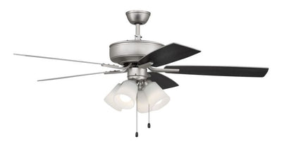 52" Pro Plus 114 in Brushed Nickel w/ Brushed Nickel/Greywood Blades Ceiling Fan CRAFTMADE