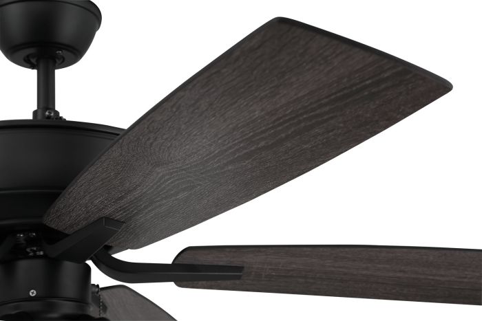 52" Pro Plus 114 in Flat Black  w/ Flat Black/Grey Wood Blades Ceiling Fan CRAFTMADE