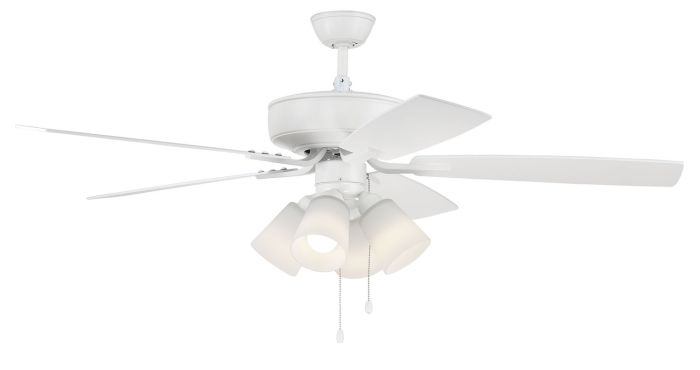 52" Pro Plus 114 in White w/ White/Washed Oak Blades Ceiling Fan CRAFTMADE