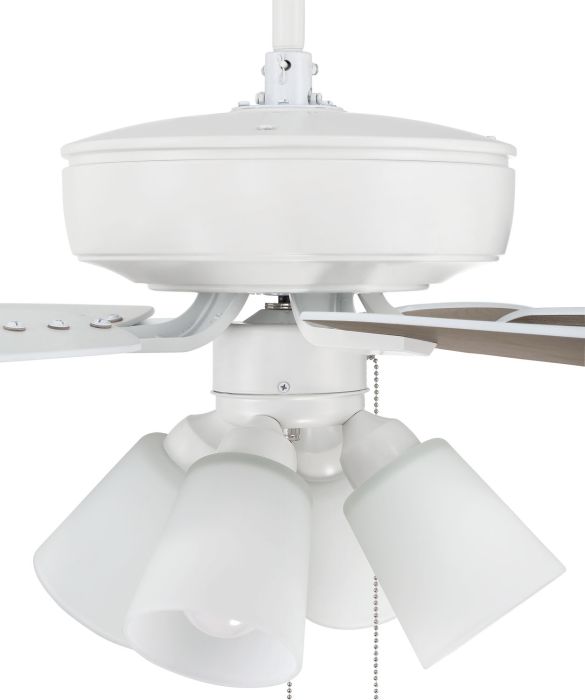 52" Pro Plus 114 in White w/ White/Washed Oak Blades Ceiling Fan CRAFTMADE