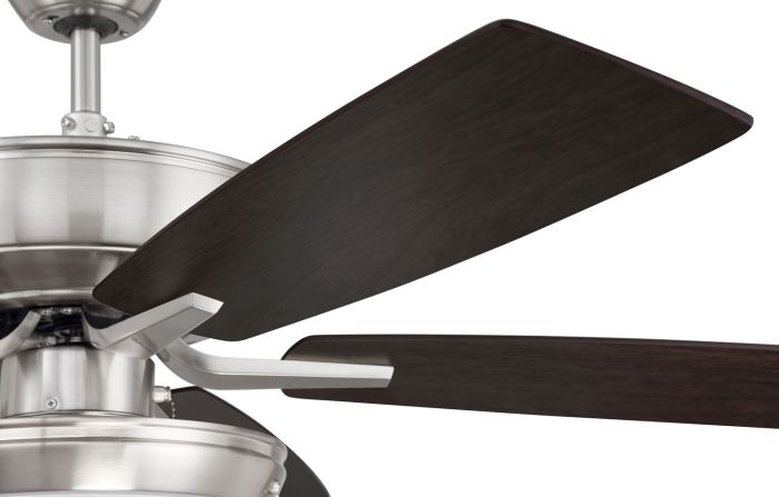 52" Pro Plus 119 in Brushed Polished Nickel w/ Driftwood/Grey Walnut Blades Ceiling Fan CRAFTMADE