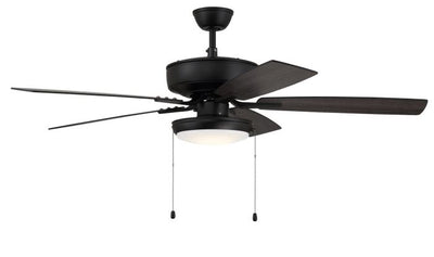 52" Pro Plus 119 in Flat Black w/ Flat Black/Greywood Blades Ceiling Fan CRAFTMADE