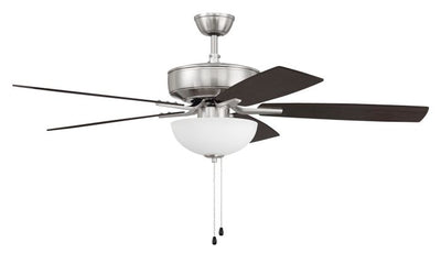 52" Pro Plus 211 in Brushed Polished Nickel w/ Drifwood/Grey Walnut Blades Ceiling Fan CRAFTMADE