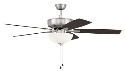 52" Pro Plus 211 in Brushed Polished Nickel w/ Drifwood/Grey Walnut Blades Ceiling Fan CRAFTMADE